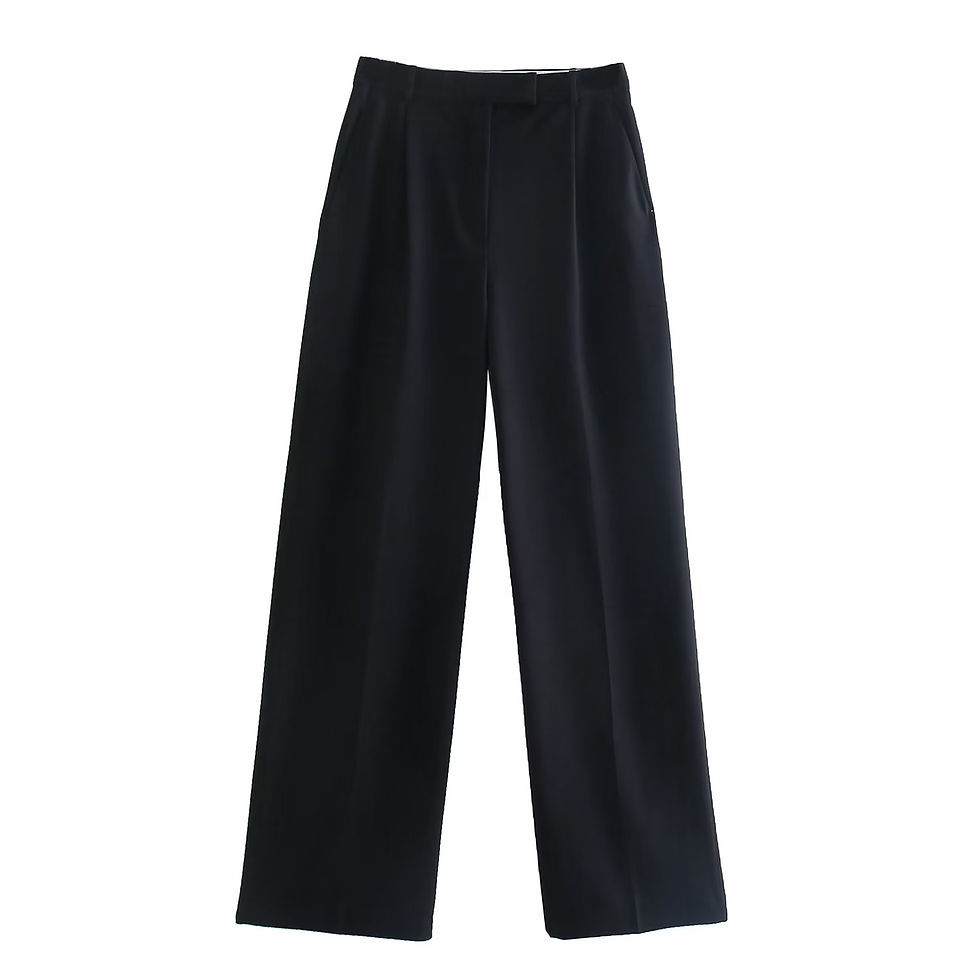 Thumbnail: Willshela Women Fashion Solid Front Zipper Straight Pants Vintage High Waist Ful