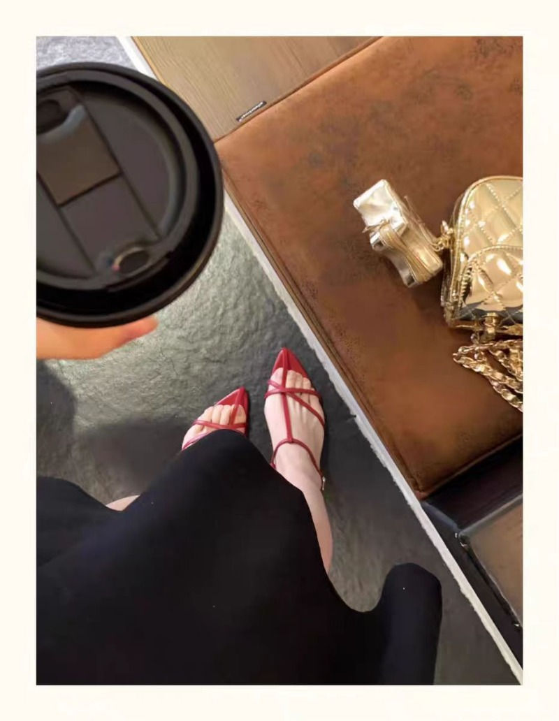Thumbnail: Women Sandal Summer New Fashion Narrow Band Ladies Gladiator Shoes Thin Low Heel