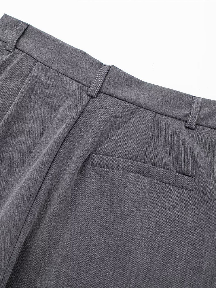 Thumbnail: Willshela Women Fashion Solid Front Zipper Straight Pants Vintage High Waist Ful