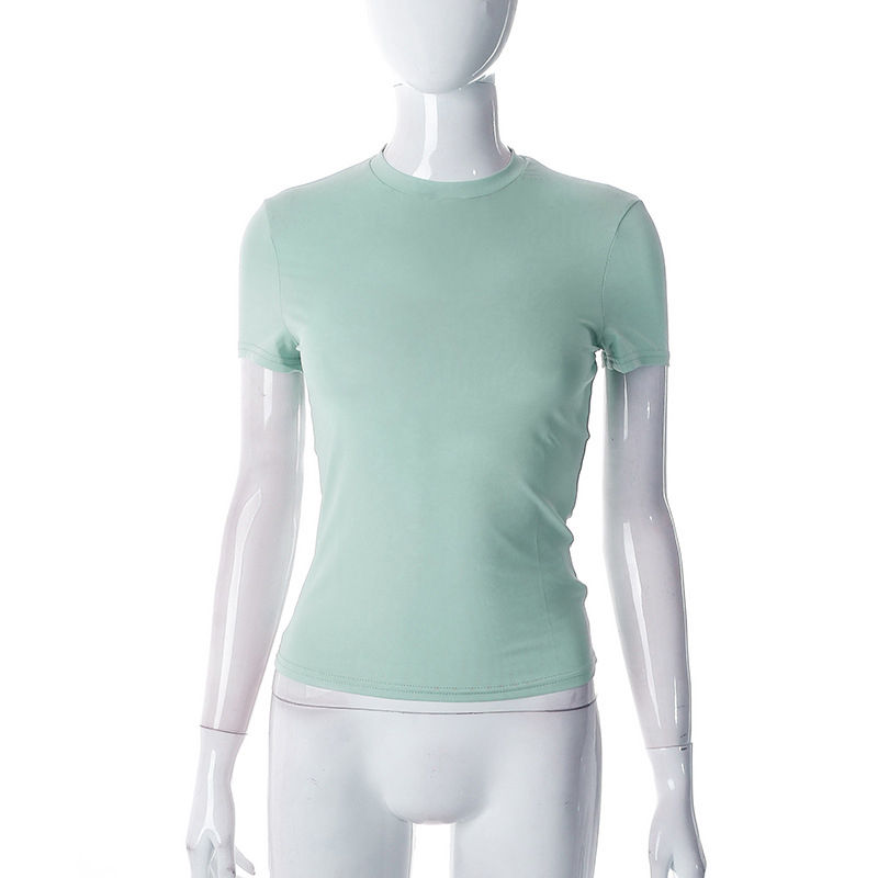 Thumbnail: 2024 Spring New Short Sleeve T-Shirt Women Solid Simple Casual Soft All-Match Ho