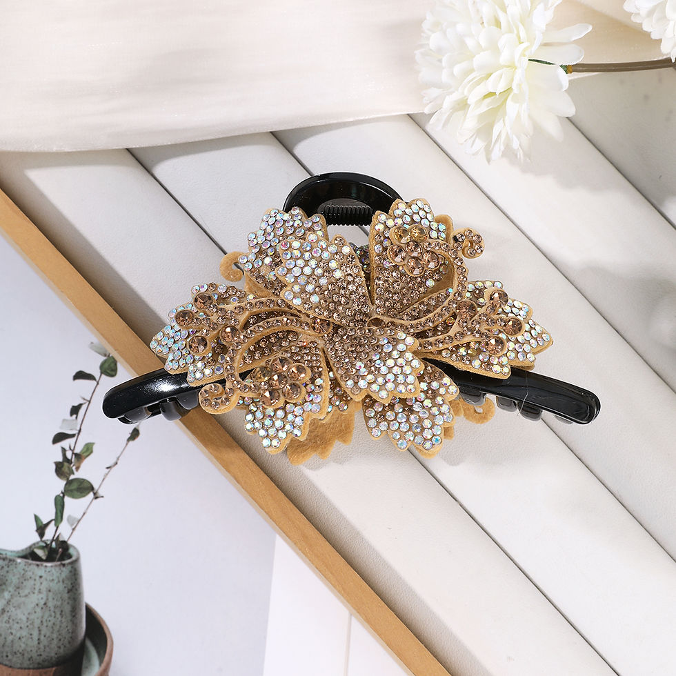 Thumbnail: AWAYTR New Flower Hair Claws Clips Hairpins For Girls Women Fashion Rhinestone H