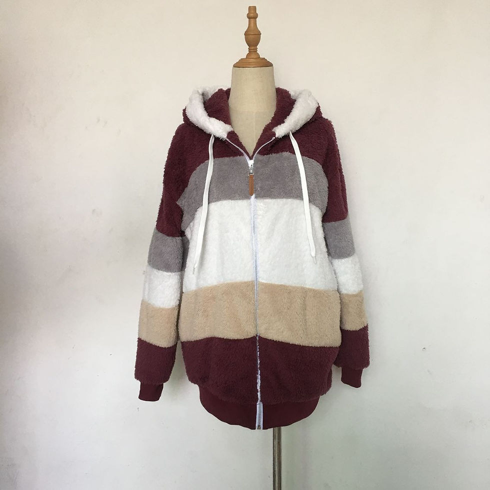 Thumbnail: Oversized Jacket for Women 2023 New Autumn Winter Warm Plush Pocket Hooded Stree