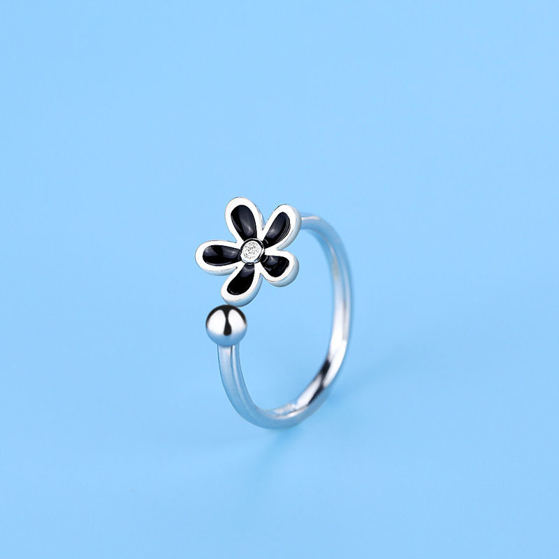 Thumbnail: Hot 925 Sterling Silver Ring AAA Zircon Adjustable Simplicity Fashion Exquisite 
