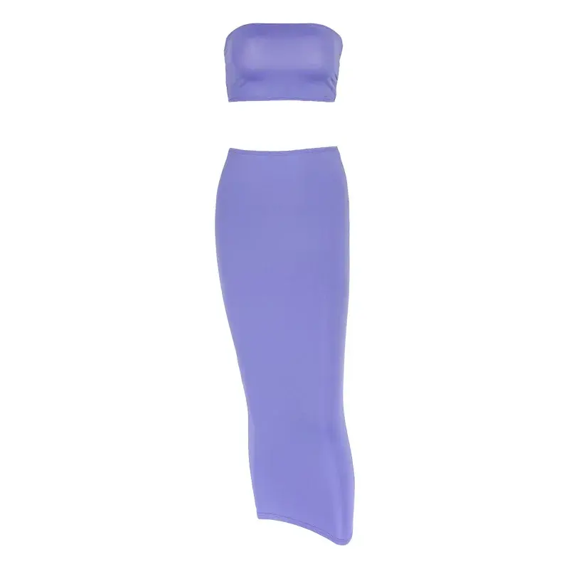 Thumbnail: 2022 New European American Cross-border Women's Clothing Set Sexy Wrap Chest Bar