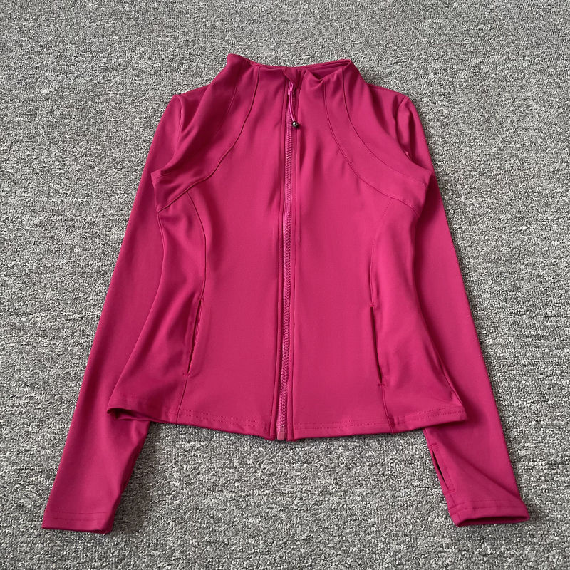Thumbnail: Quick Dry Stand Up Collar Fitness Jacket For Women Slim-Fit Zipper Yoga Wear Lon