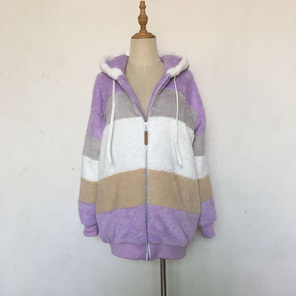 Thumbnail: Oversized Jacket for Women 2023 New Autumn Winter Warm Plush Pocket Hooded Stree