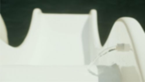 a close-up view of the water-pump at the top of the waterslide on our double decker tritoon
