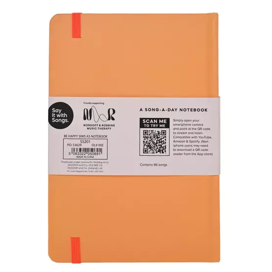 Thumbnail: Say It With Songs A5 Hardback Notebook 96 Pages - Don't Worry be Happy