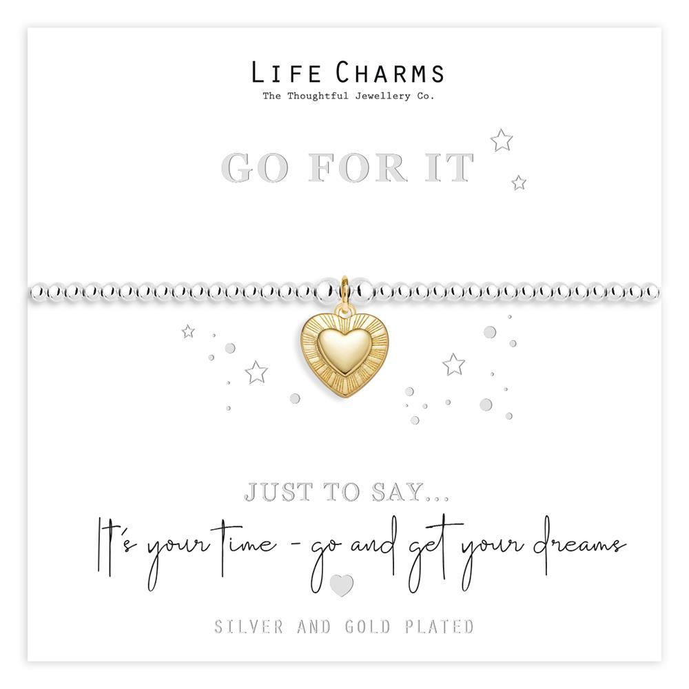 Life Charms Just To Say Bracelet - Go For It