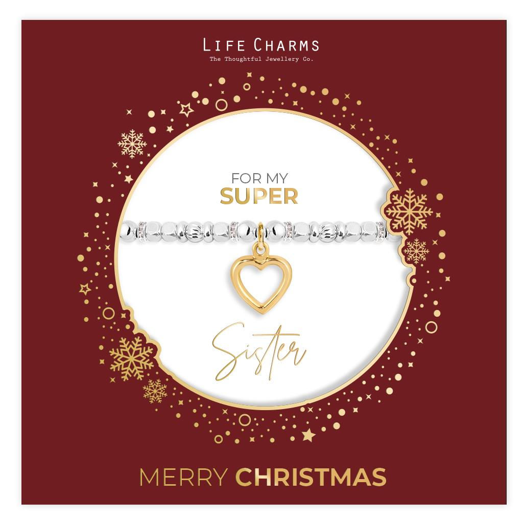 Life Charms Christmas Bracelet - For My Super Sister