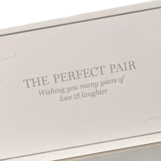 Thumbnail: Amore Set of 2 Grey & White Stoneware Mugs - 50th Anniversary