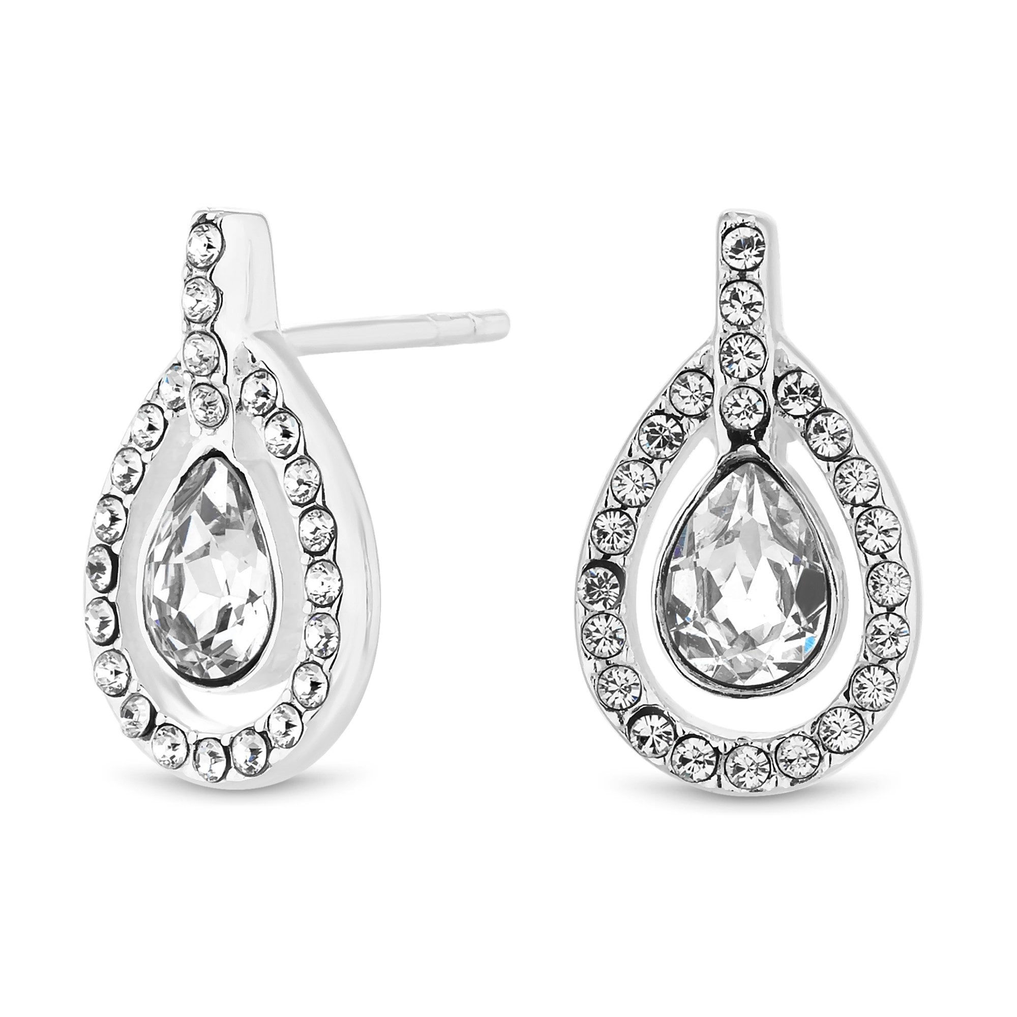 Jon Richard Simply Silver Sterling silver 925 Halo Stud Earring