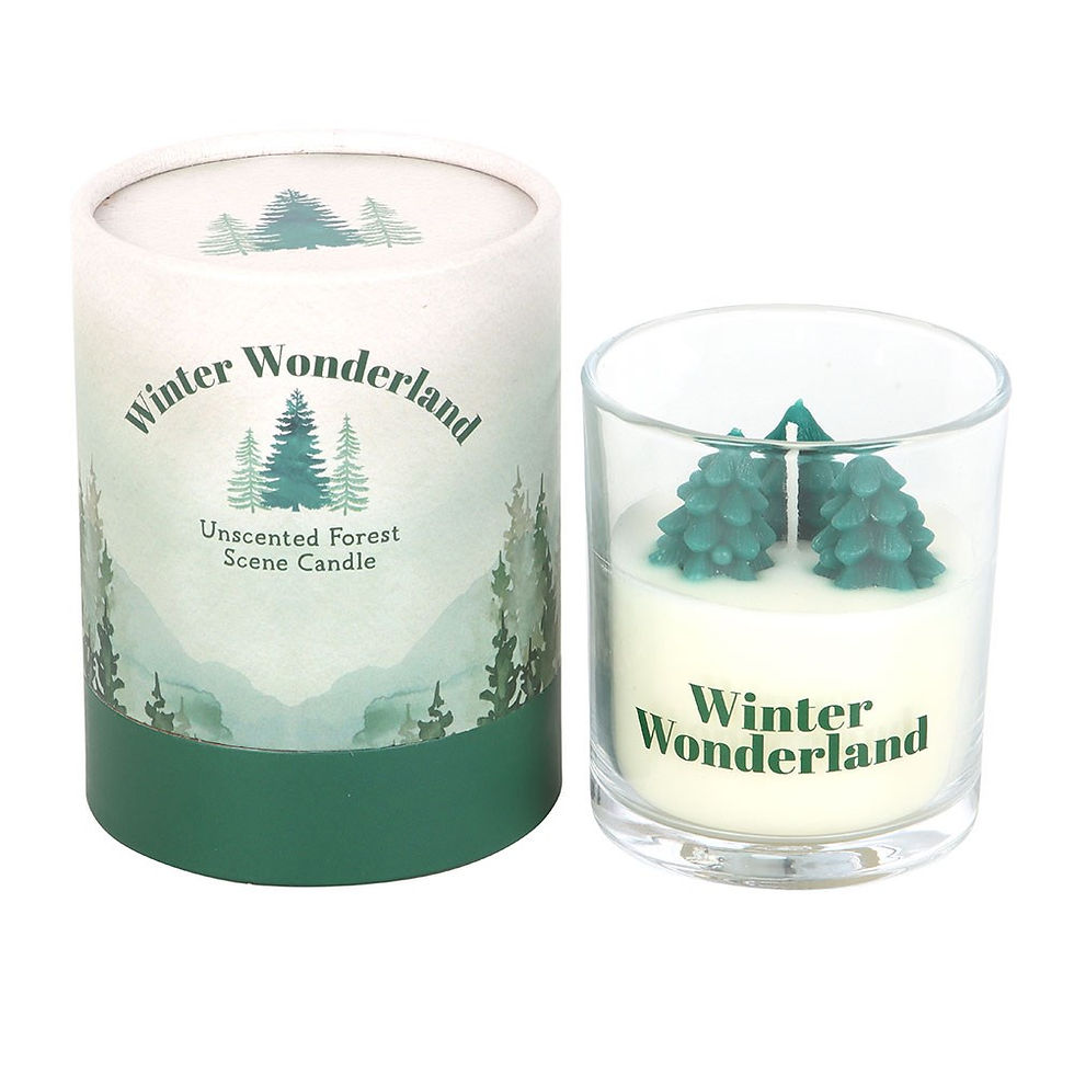 Thumbnail: Winter Wonderland Candle with Tree Scene