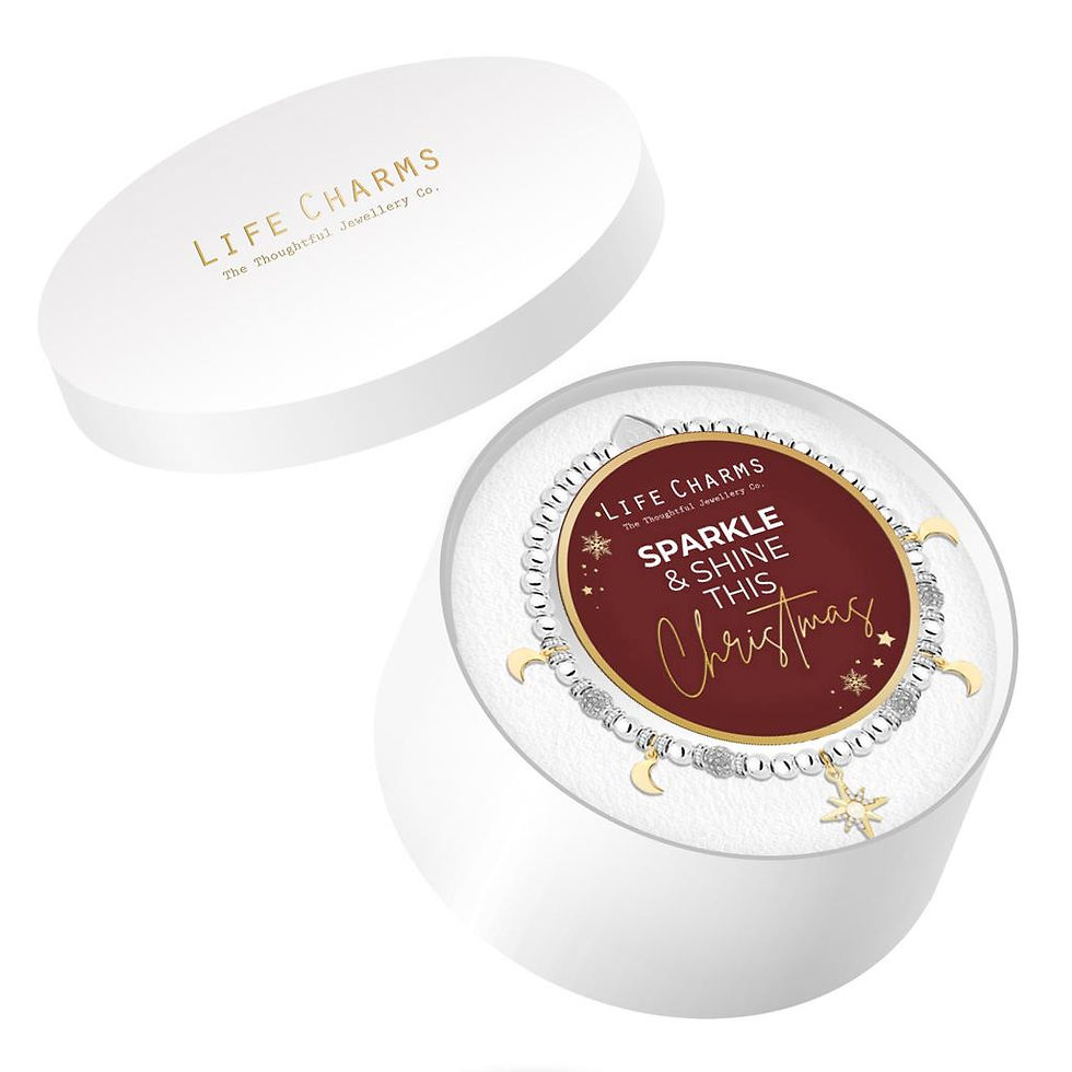 Life Charms Christmas Hat Box Bracelet - Sparkly & Shine This Christmas
