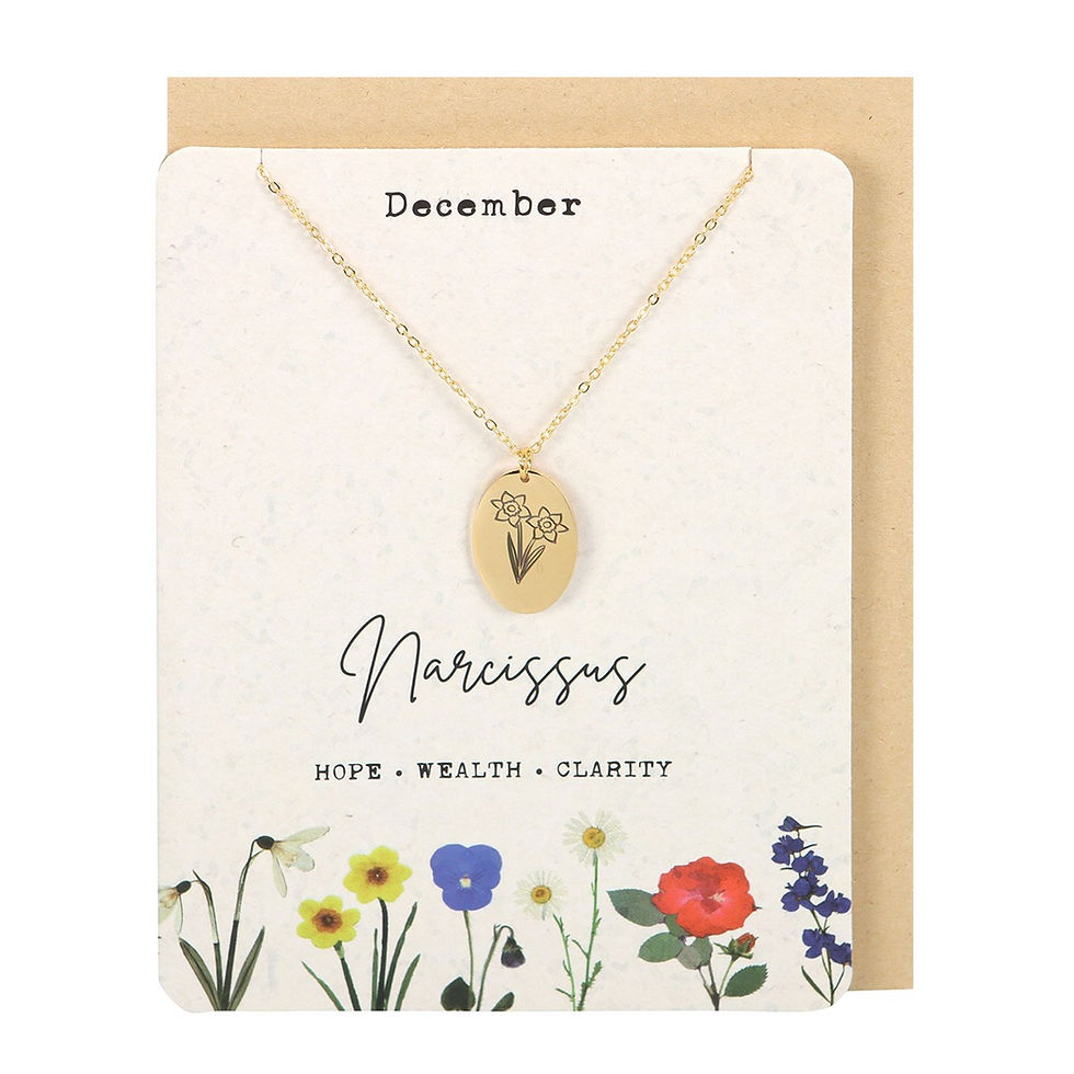 December Birth Flower Necklace - Narcissus