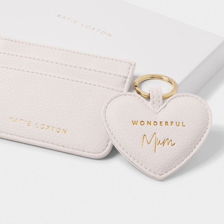 Katie Loxton 'Mum' Heart Keyring & Card Holder Gift Set