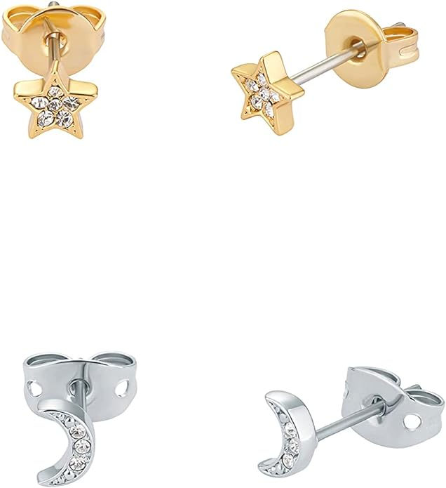 Thumbnail: Ted Baker Brass & Crystal Stud Earrings Set