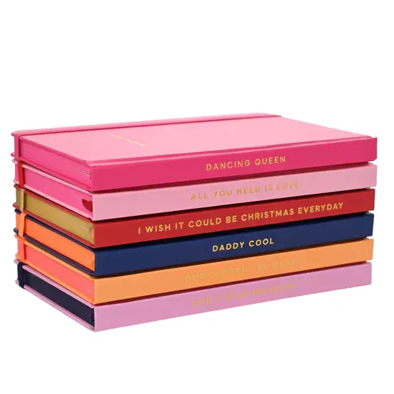 Thumbnail: Say It With Songs A5 Hardback Notebook 96 Pages - Don't Worry be Happy