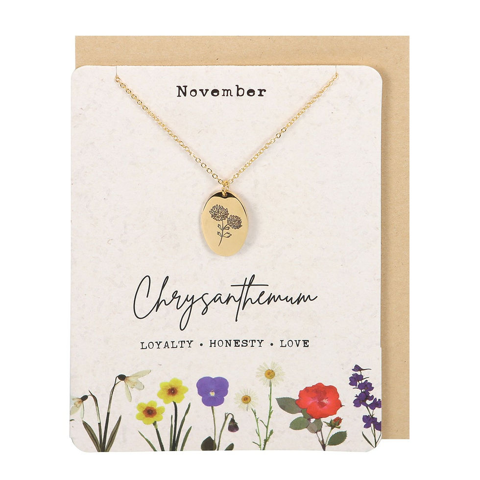 November Birth Flower Necklace - Chrsanthemum