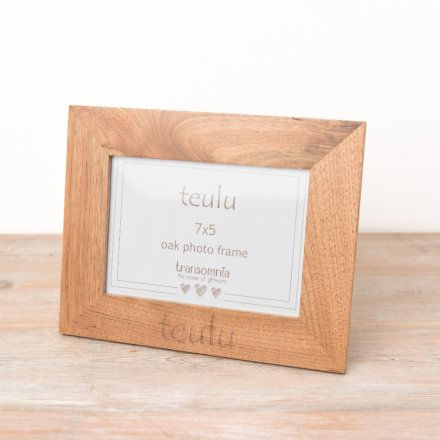 Teulu (Family) Oak Picture Frame 7" x 5"