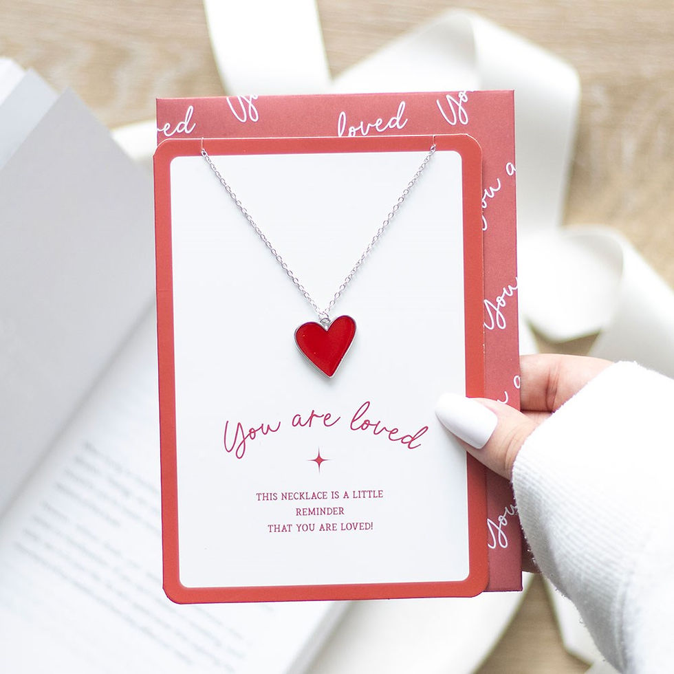 'You are loved' Heart Enamel Necklace