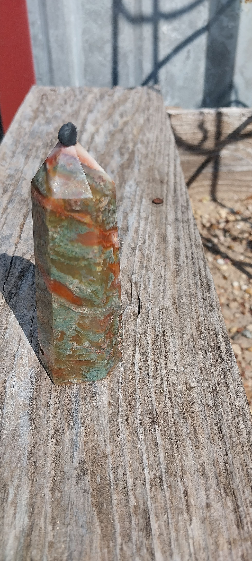 Thumbnail: Red Moss Agate Tower