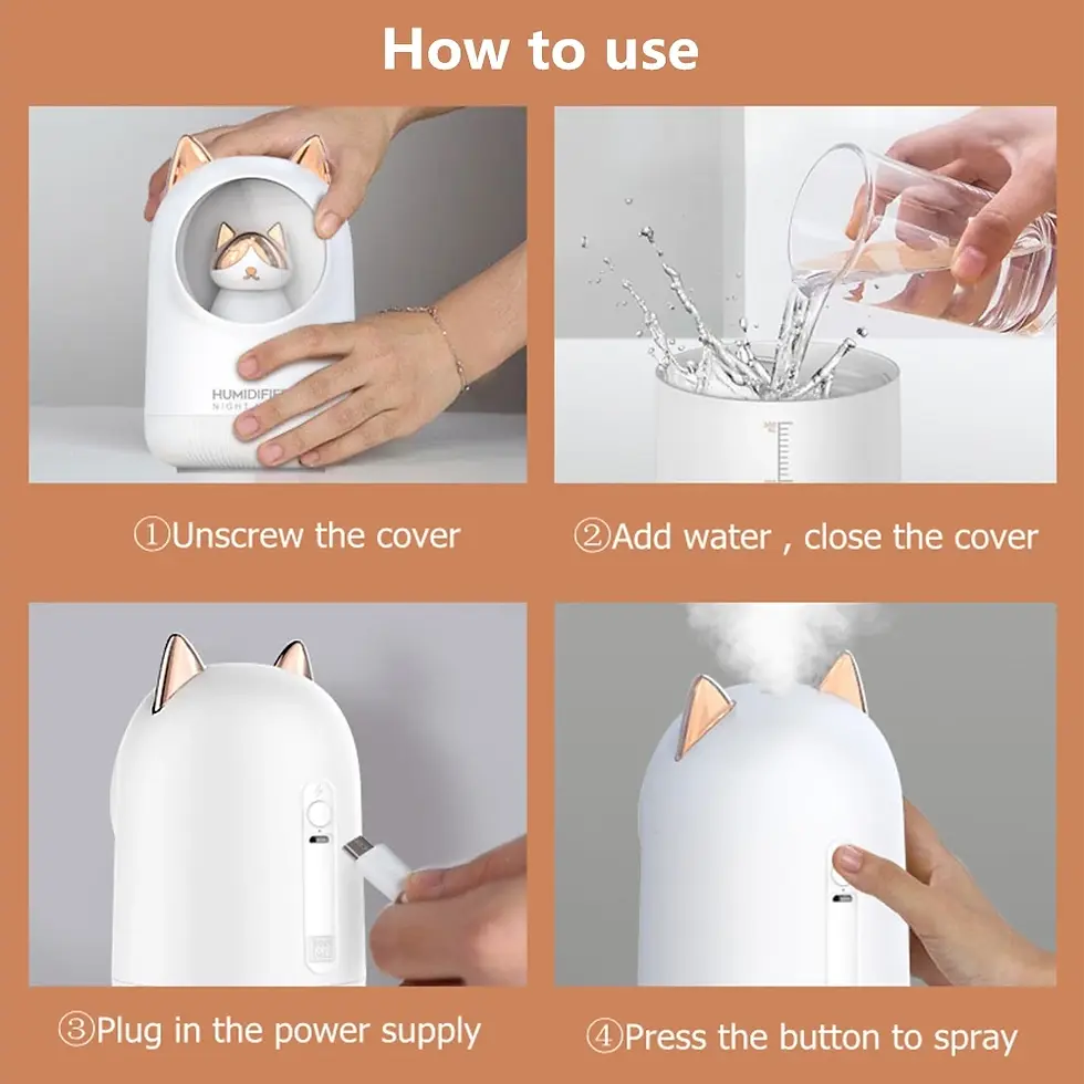 Thumbnail: Portable Car Aromatherapy Diffuser Fogger Romantic Night Light