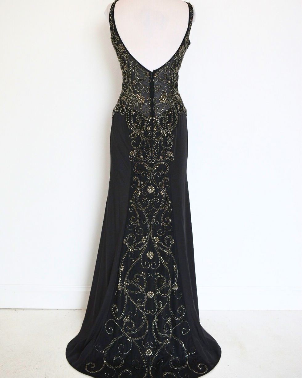 Thumbnail: Mori Lee Black Long Formal - Size 14