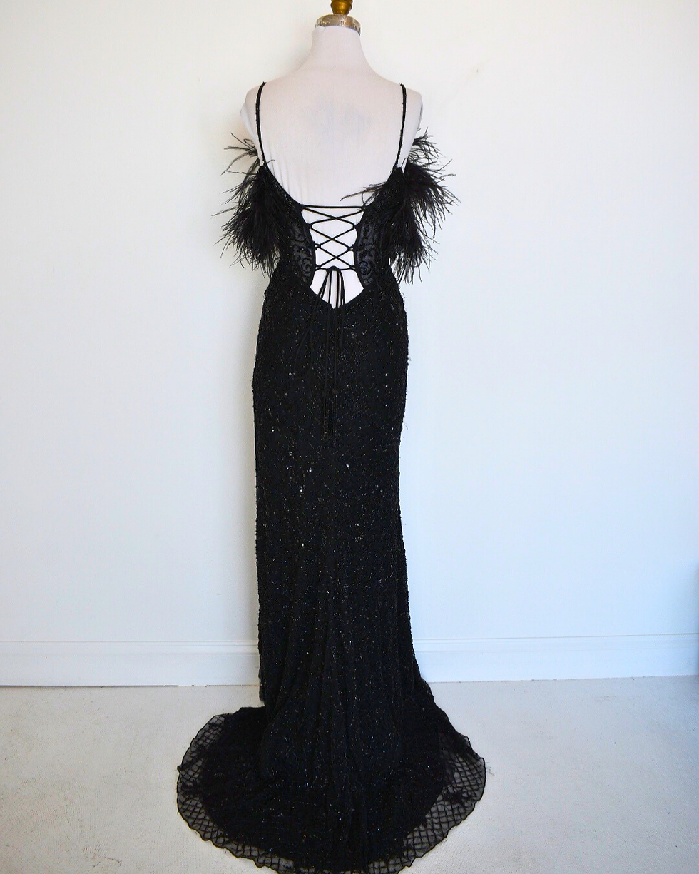 Thumbnail: Sherri Hill Black Long Dress-Size 8