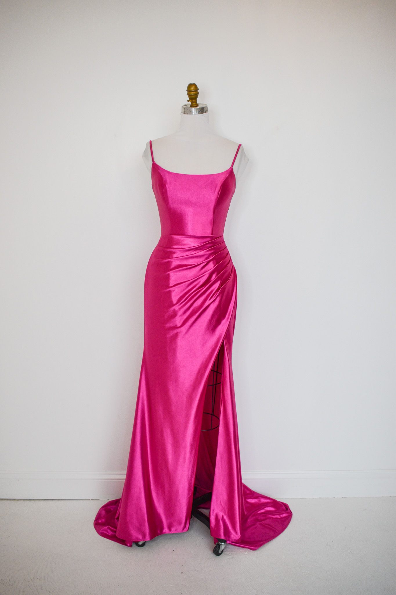Ellie Wilde Hot Pink/Fuchsia Long Gown-Size 8