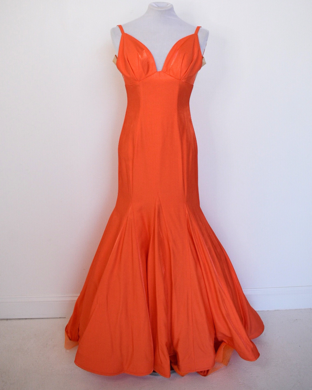 Rachel Allan Orange Long Dress-Size 0