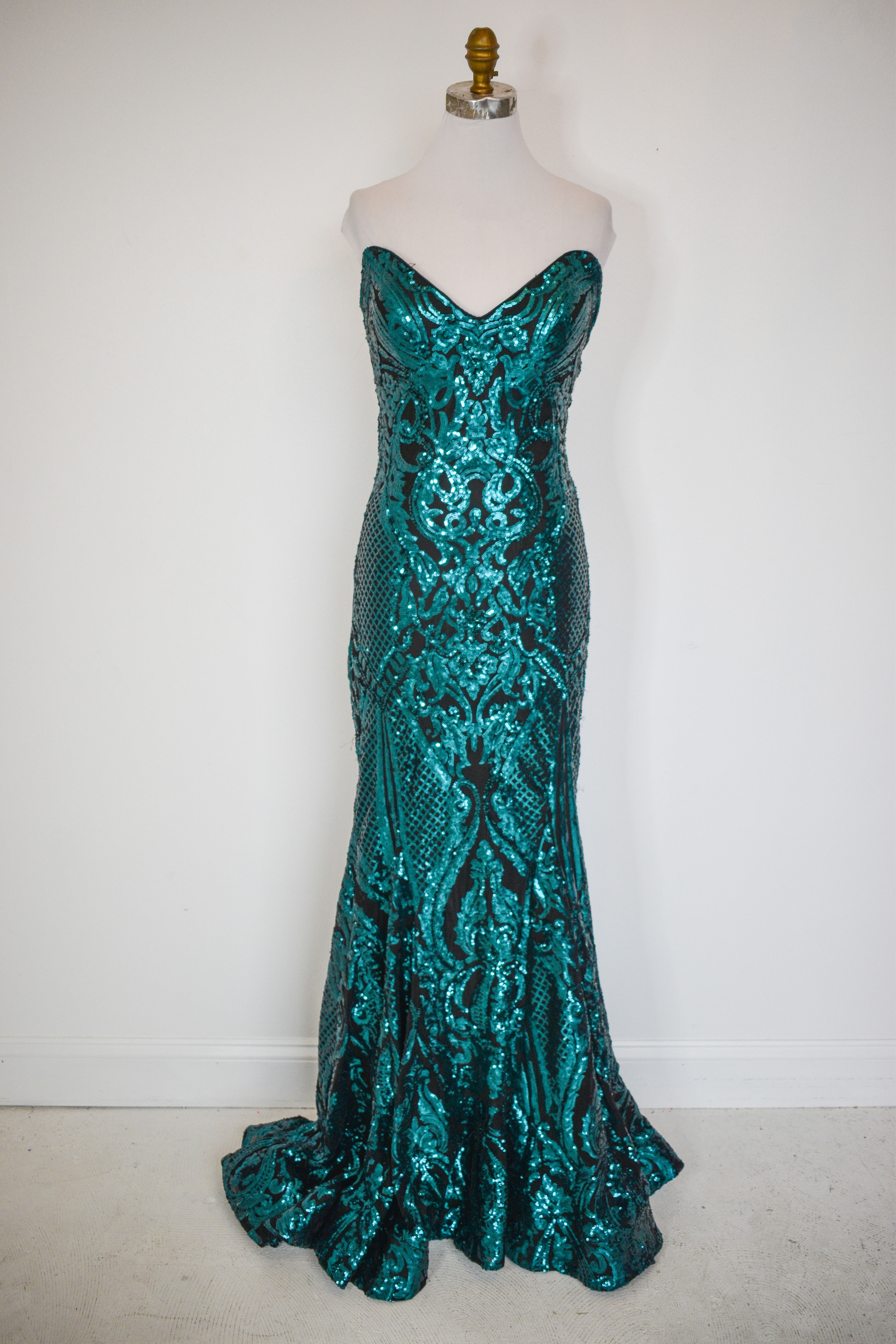 Jovani Green & Black- Size 12