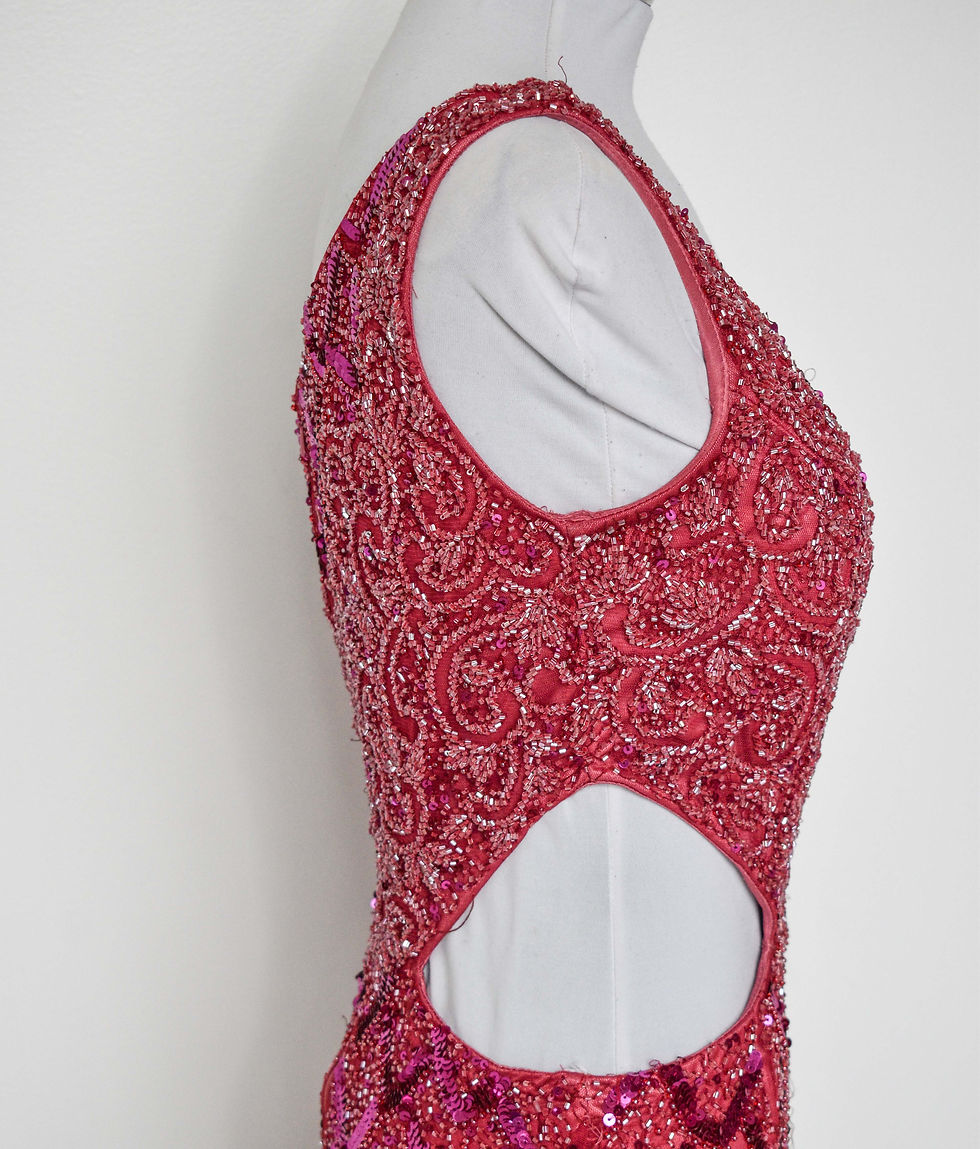 Thumbnail: Primavera Rose Beaded Gown- Size 4