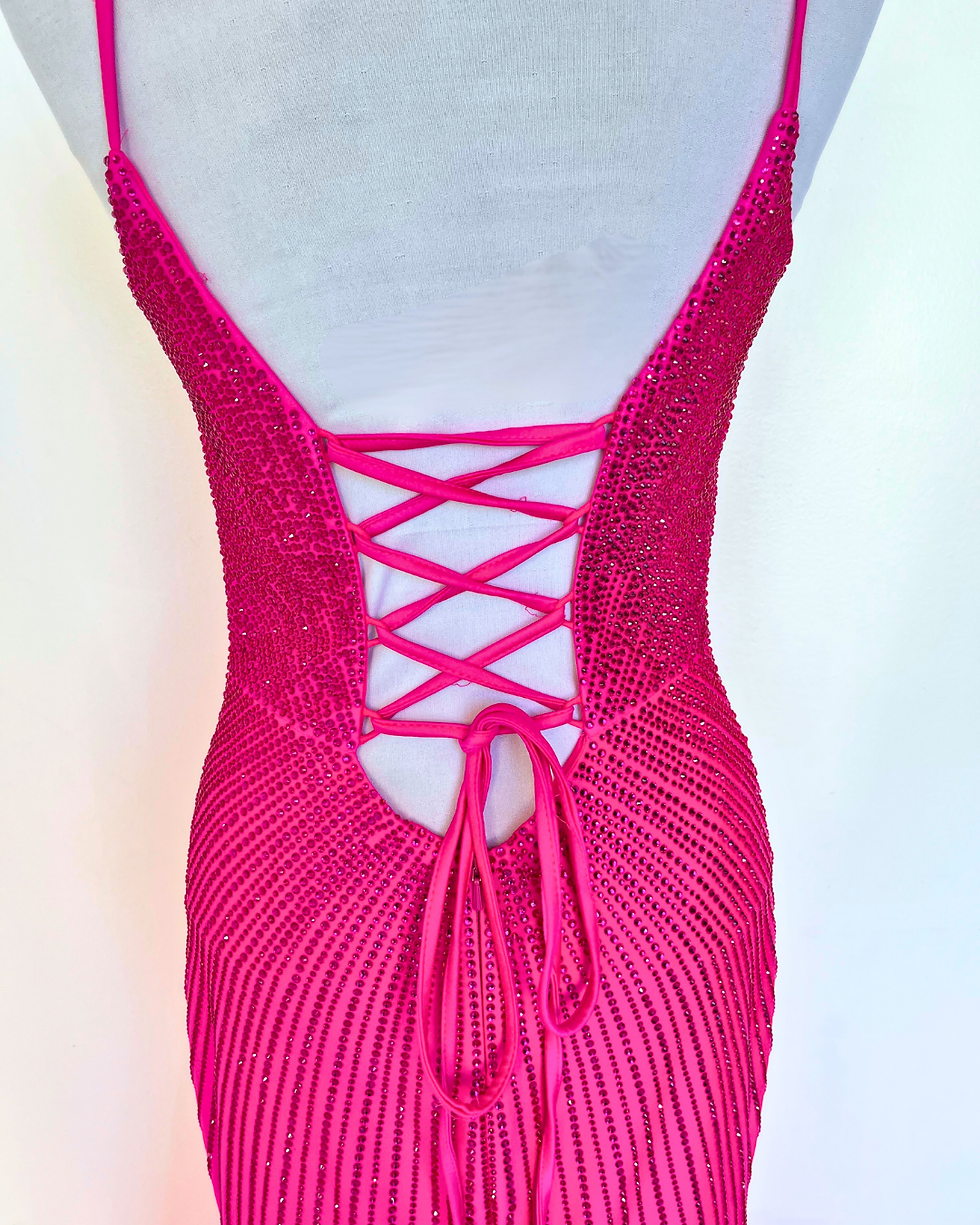 Thumbnail: Sherri Hill Fuchsia Long Gown - Size 4