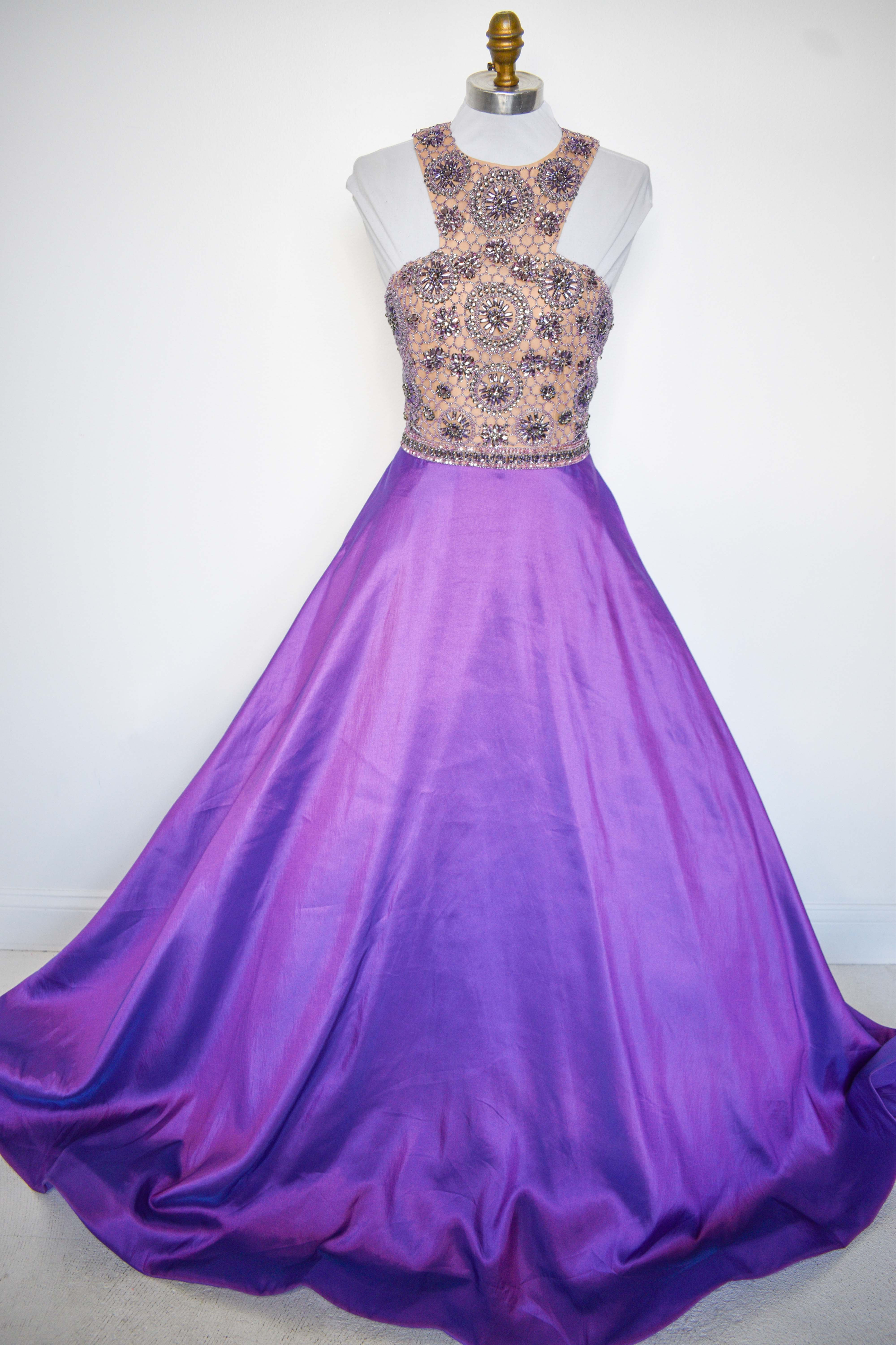 Sherri Hill Purple Ballgown-Size 2