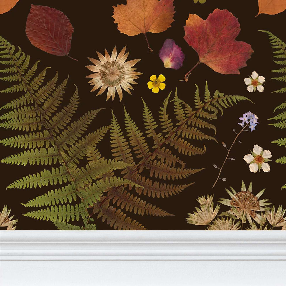 Thumbnail: Wallpaper In The Garden Preserve Pattern In The Shade Nutmeg