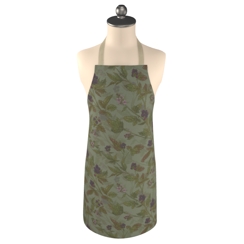 Thumbnail: Apron In The Blackberry Bramble Pattern In The Shade Mountain