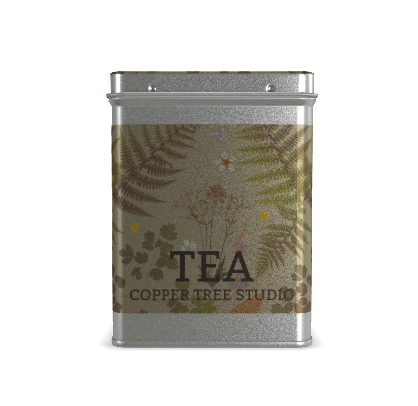 Thumbnail: Tea Tin In The Garden Preserve Pattern In The Shade Caramel