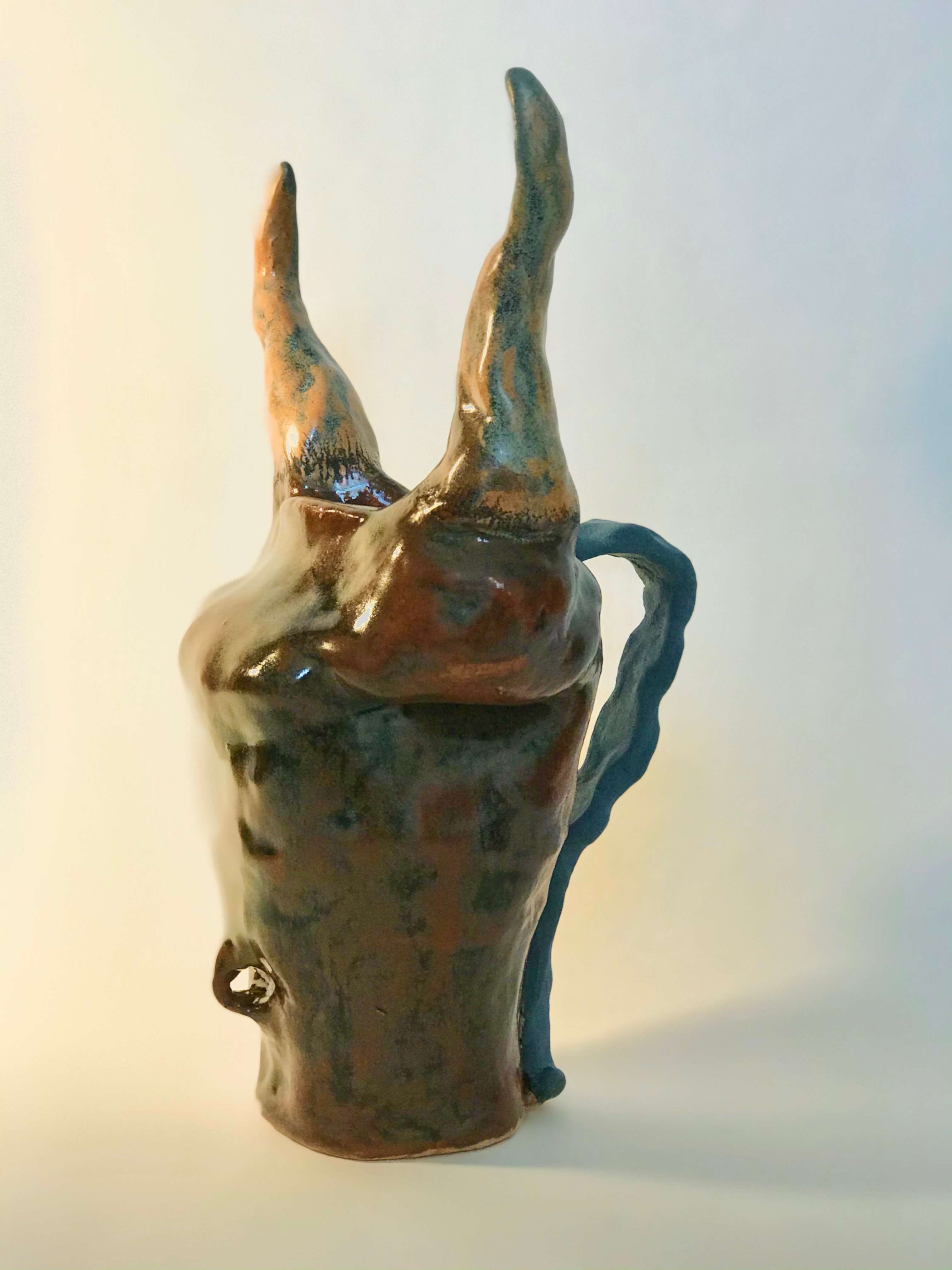 Whip Me, Glazed Ceramic Stoneware Vase, 2021
