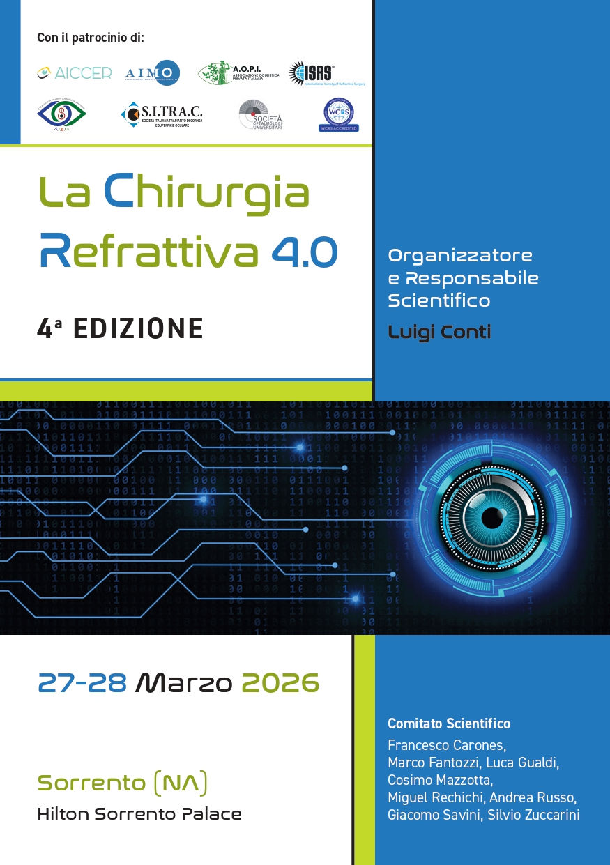 È ONLINE IL PROGRAMMA! CHIRURGIA REFRATTIVA 4.0