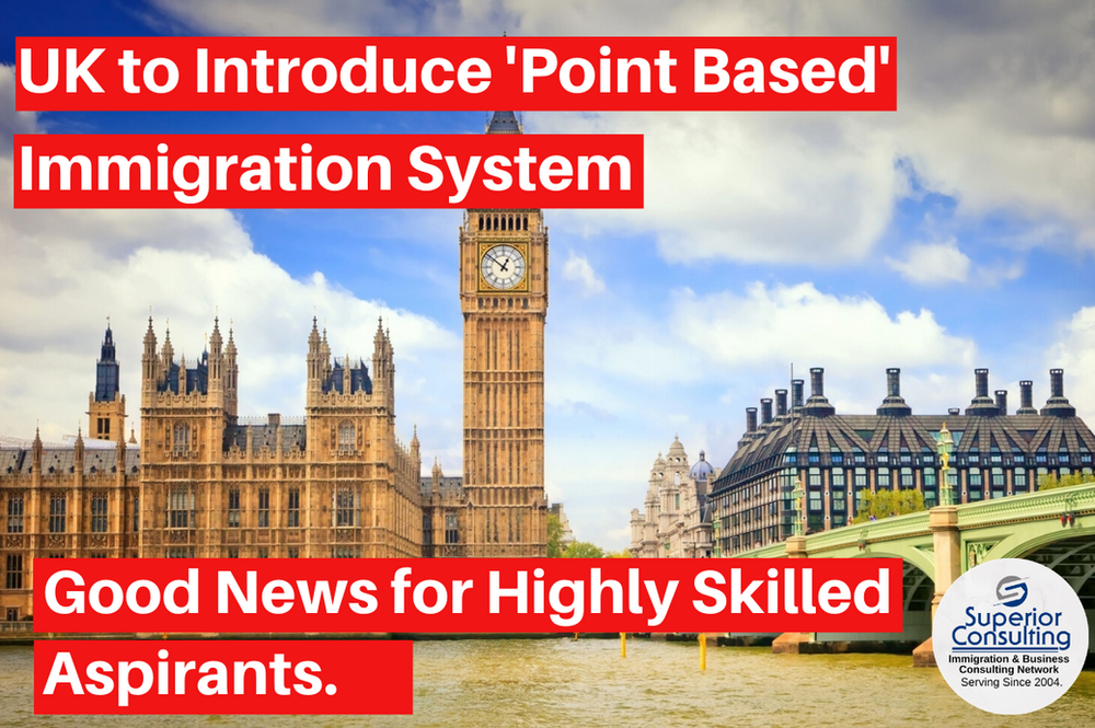 UK to Introduce a New 'Point-Based' Immigration System.