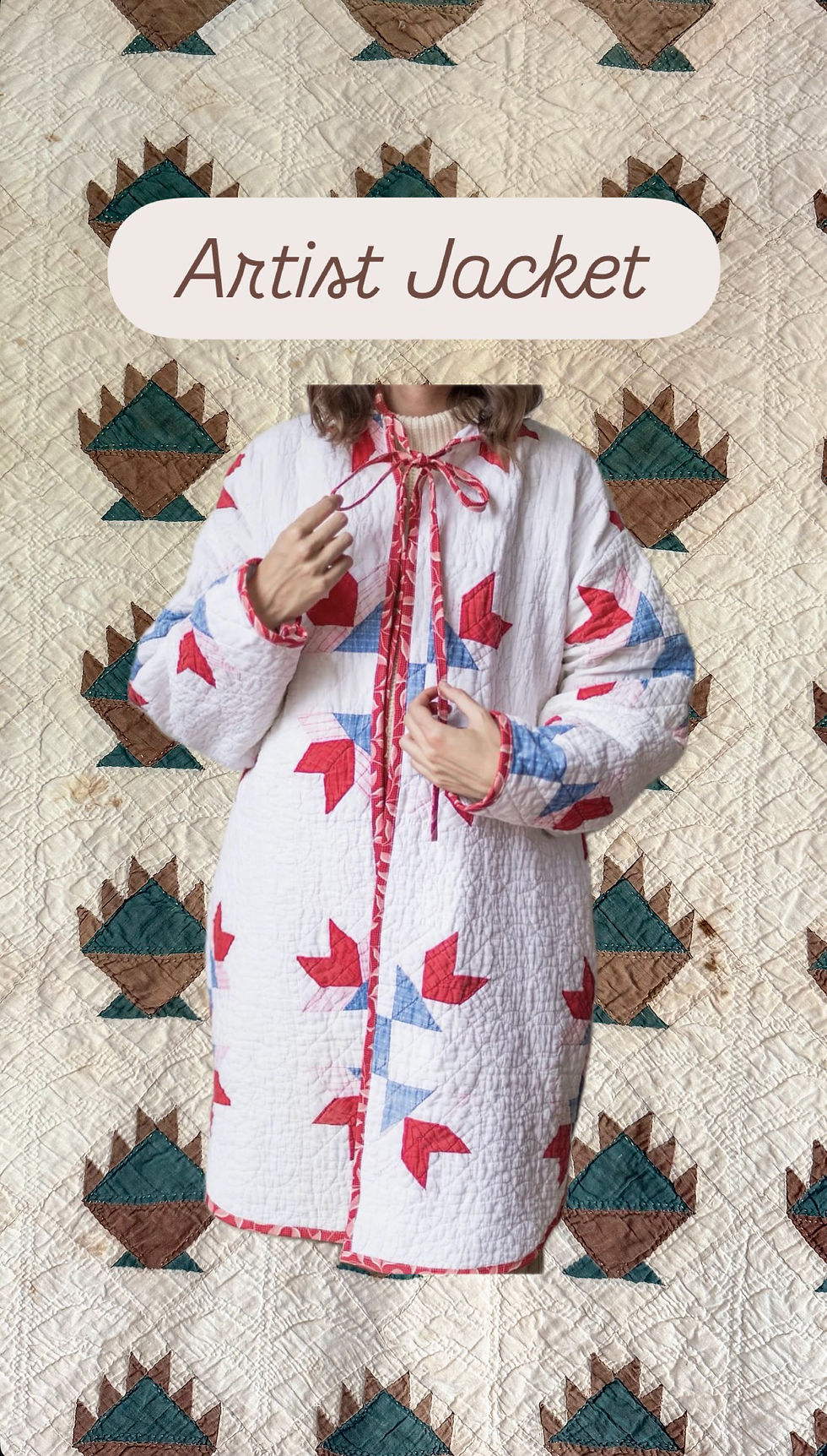 Thumbnail: PREORDER butterfly quilt jacket 