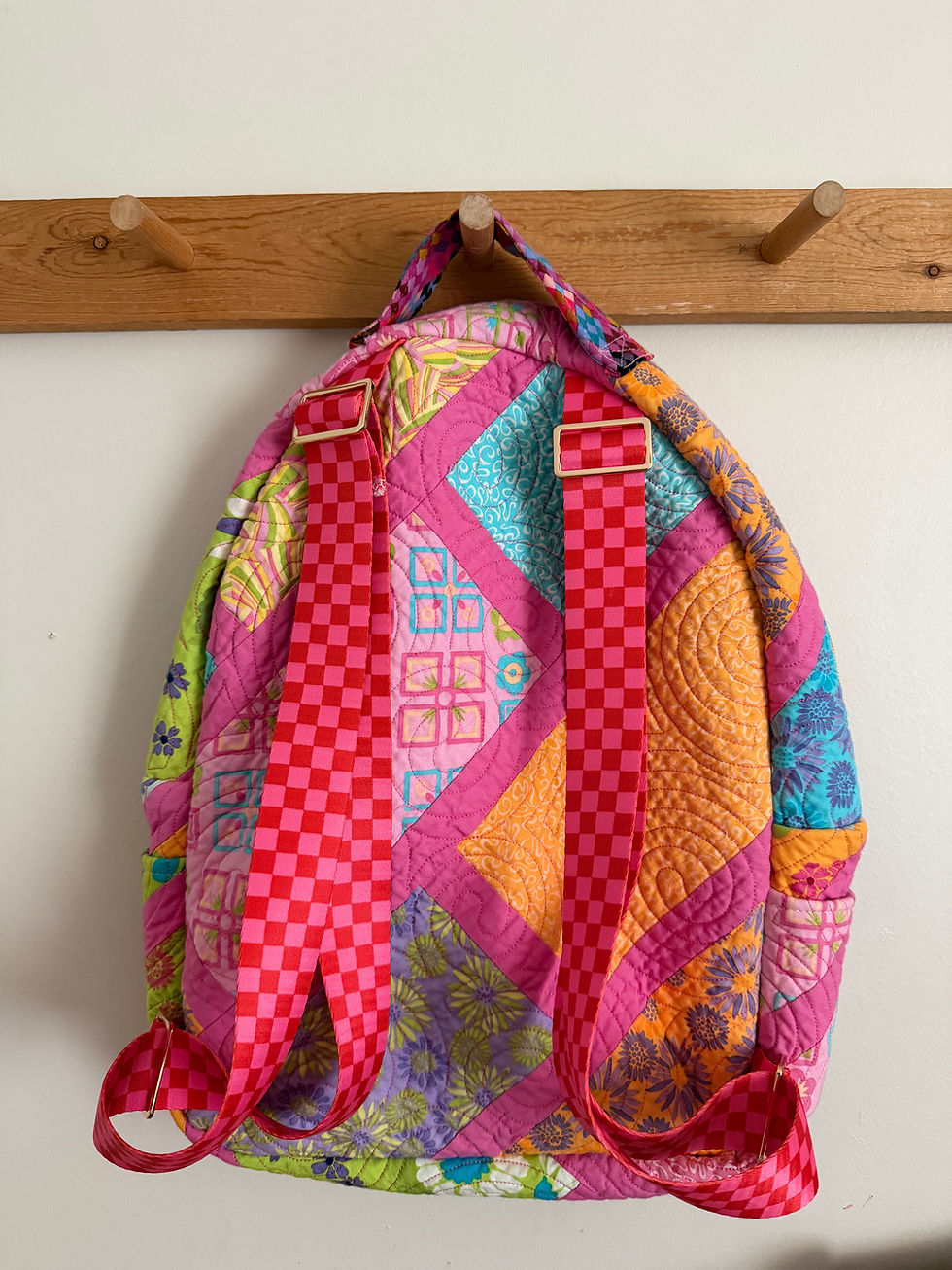 Thumbnail: Modern pink floral backpack 