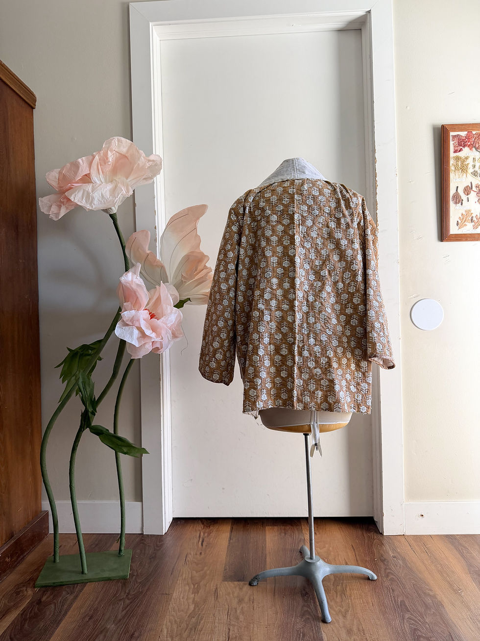 Thumbnail: Brown kantha quilt jacket 