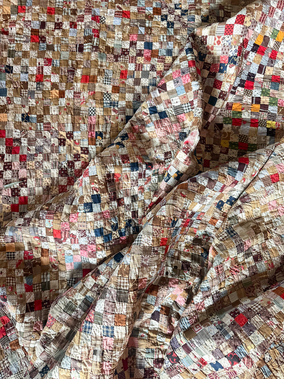 Thumbnail: Postage stamp mid 1800s quilt