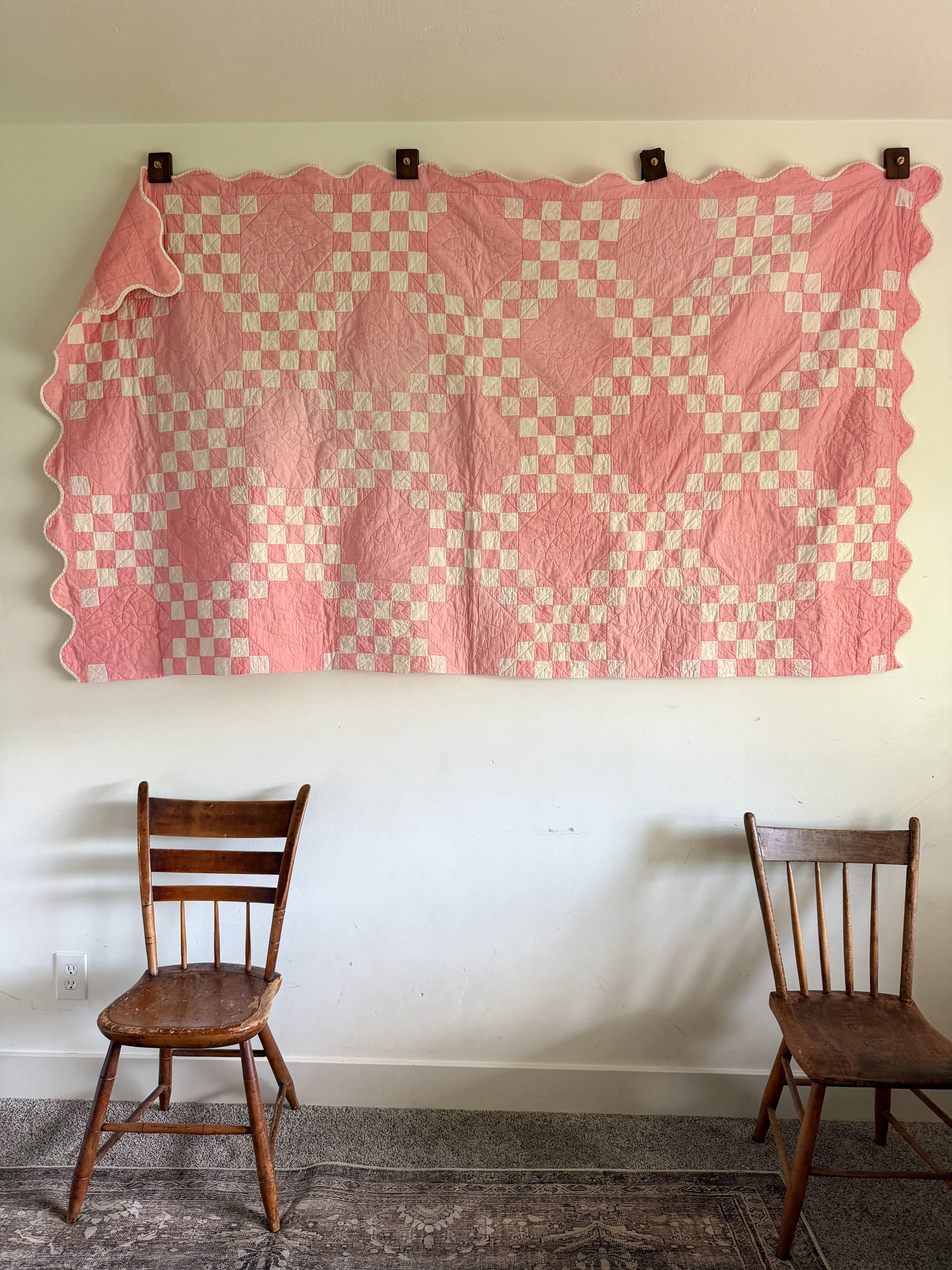 PREORDER pink Irish chain quilt jacket 