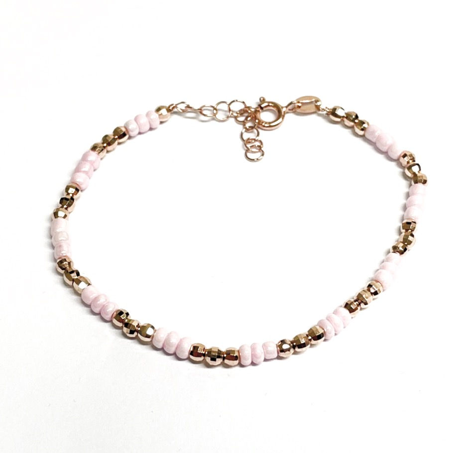 Miniature : Bracciali con palline e perline sintetiche color