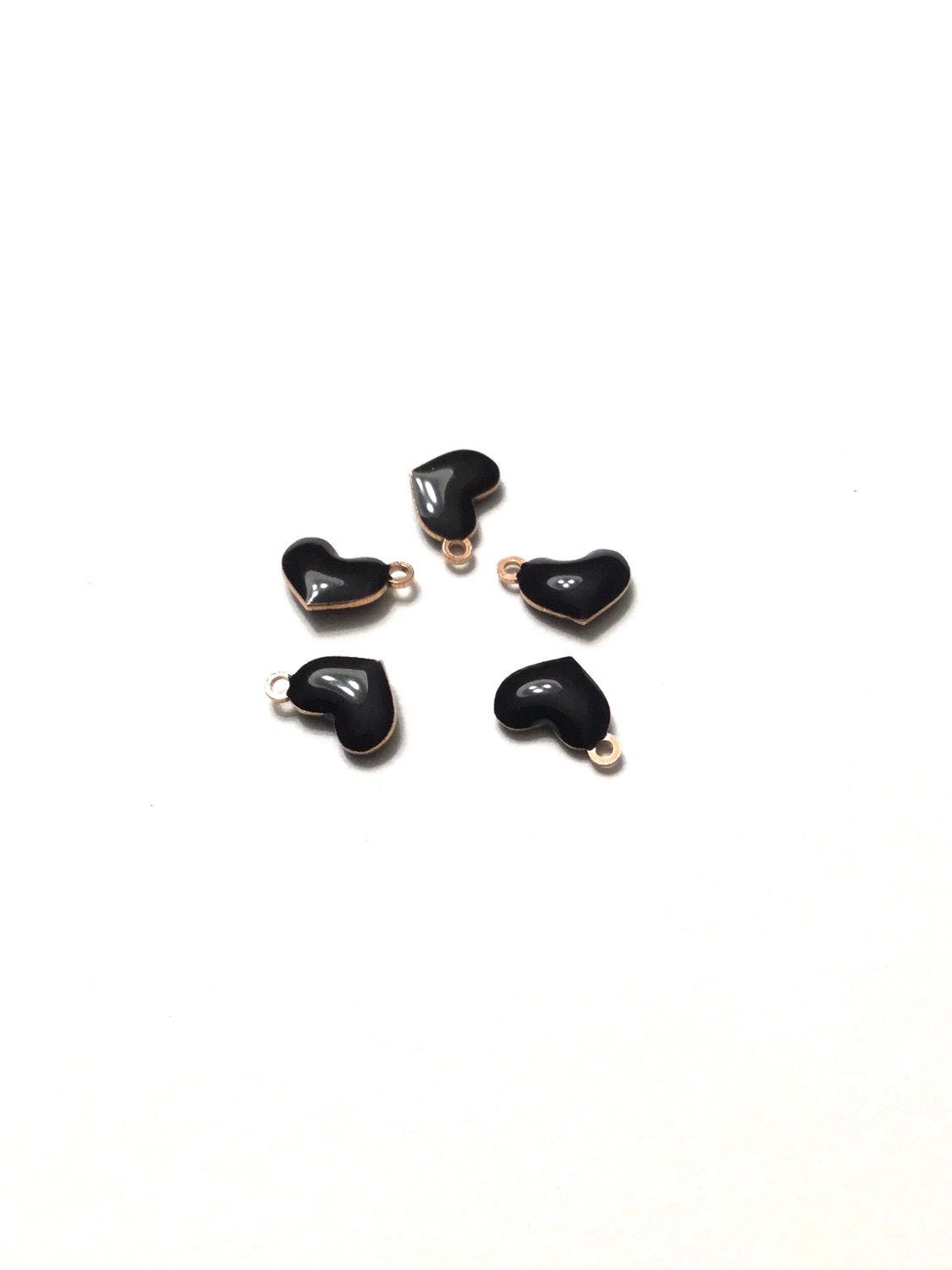 Cuore obliquo mini smaltato (5 pz.)