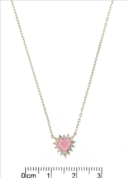 Miniatura: Collana Forzatina 40cm + allungo con cuore contornato