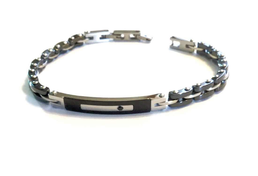 Maglia ceramica impernata fantasia con targa 